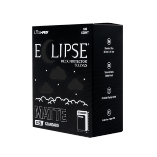 ECLIPSE® マット スタンダードサイズ DECK PROTECTOR® スリーブ：ジェットブラック - 105枚入り