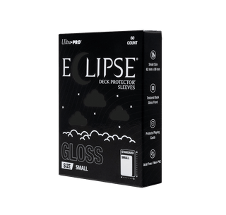 ECLIPSE® グロス スモールサイズ DECK PROTECTOR® スリーブ：ジェットブラック - 60枚入り