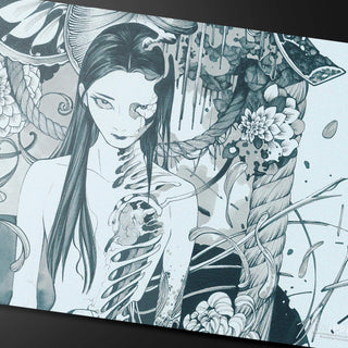 マジック：ザ・ギャザリング用 キャンプ・トータリー・セーフ スーパードロップ フィーチャリング ピーチ・モモコ シークレット・レア ビジョンズ・オブ・ビヨンド プレイマット