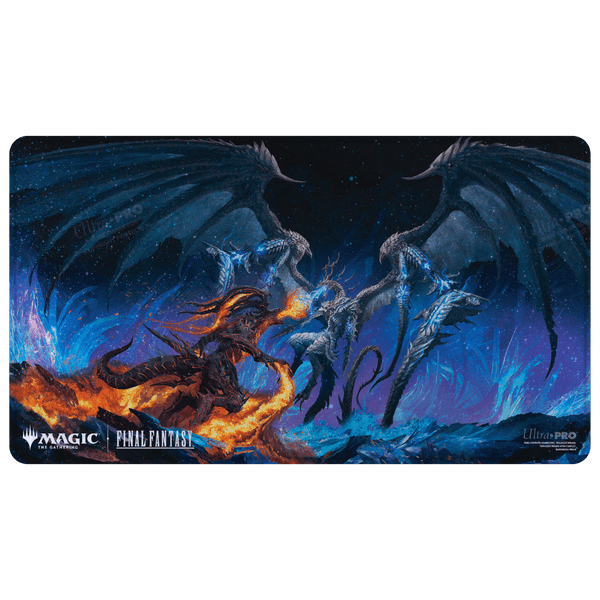 ウルトラプロMTG HoloFoilプレイマット イフリートvsバハムート 38758_HOLO_Mat_MTG_FIN_Prem_Q_