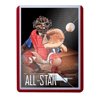 76x102mm (3" x 4") 色付きボーダー 標準サイズカード用 トップローダー （２５枚入り） レッド