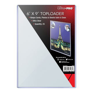 6インチ × 9インチ TOPLOADER® スリーブ（25枚入り）