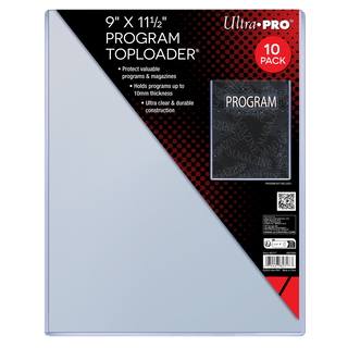 9インチ x 11-1/2インチプログラムトップローダー(10ct)