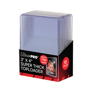 3インチ x 4インチ超厚130PTトップローダー(10ct)